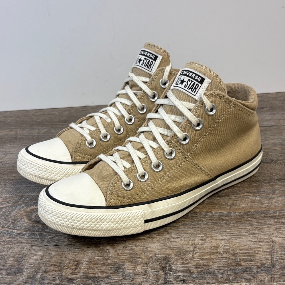 Converse “Chuck Taylor All Star” Light Khaki Canvas High Tops (Size 9)